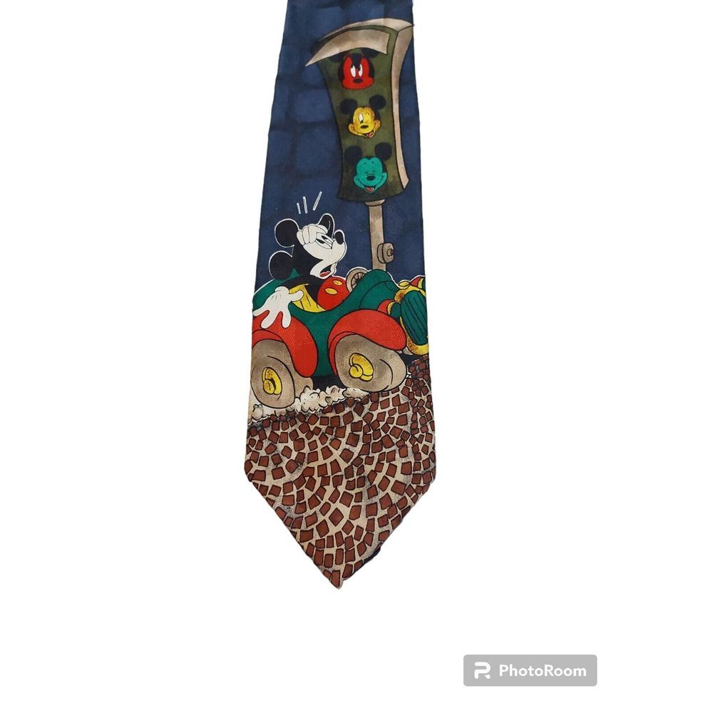 Mickey & Co. Atlas Design Goteborg Sweden Disney Micky Mouse Traffic Light Tie.